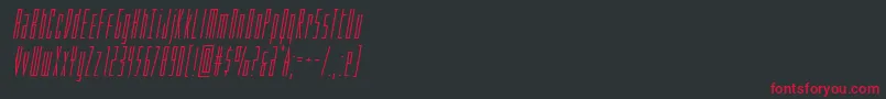 Phantaconcompactital Font – Red Fonts on Black Background