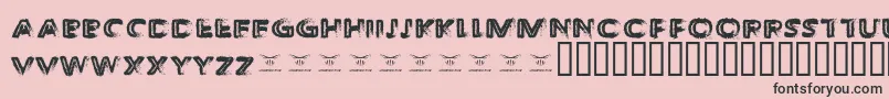 ThedecompozedRegular Font – Black Fonts on Pink Background