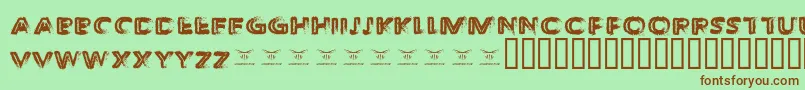 ThedecompozedRegular Font – Brown Fonts on Green Background