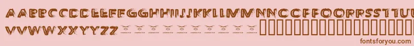 ThedecompozedRegular Font – Brown Fonts on Pink Background