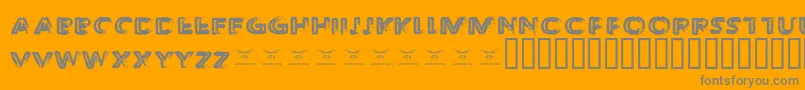 ThedecompozedRegular Font – Gray Fonts on Orange Background