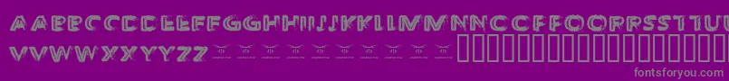 ThedecompozedRegular Font – Gray Fonts on Purple Background