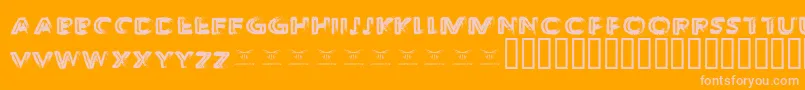 ThedecompozedRegular Font – Pink Fonts on Orange Background