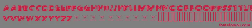 ThedecompozedRegular Font – Red Fonts on Gray Background