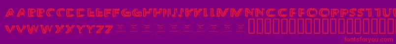 ThedecompozedRegular Font – Red Fonts on Purple Background