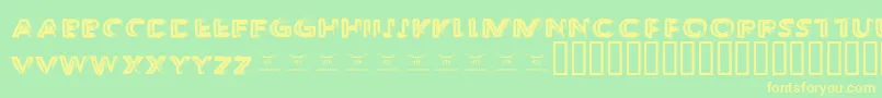 ThedecompozedRegular Font – Yellow Fonts on Green Background