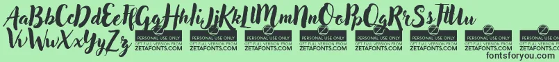 AdleryProTrial Font – Black Fonts on Green Background