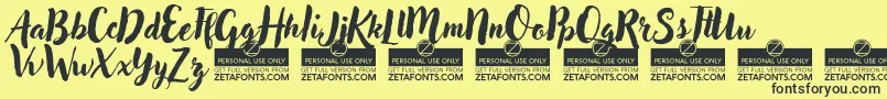 AdleryProTrial Font – Black Fonts on Yellow Background