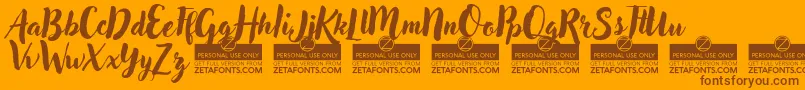 AdleryProTrial Font – Brown Fonts on Orange Background