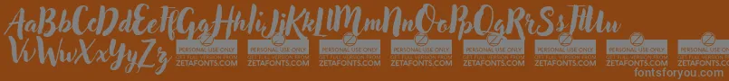 AdleryProTrial Font – Gray Fonts on Brown Background