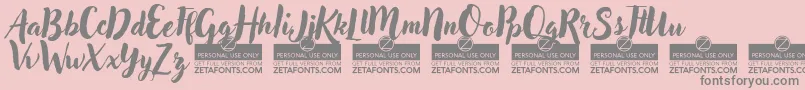 AdleryProTrial Font – Gray Fonts on Pink Background