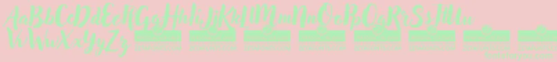 AdleryProTrial Font – Green Fonts on Pink Background