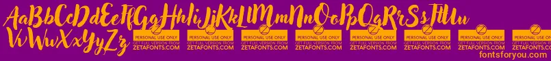 AdleryProTrial Font – Orange Fonts on Purple Background