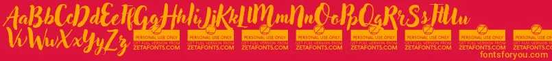 AdleryProTrial Font – Orange Fonts on Red Background