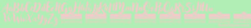 AdleryProTrial Font – Pink Fonts on Green Background