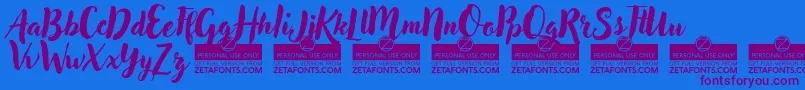 AdleryProTrial Font – Purple Fonts on Blue Background