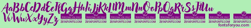 AdleryProTrial Font – Purple Fonts on Green Background