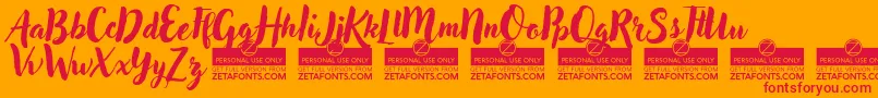 AdleryProTrial Font – Red Fonts on Orange Background