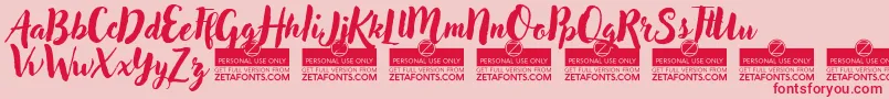 AdleryProTrial Font – Red Fonts on Pink Background