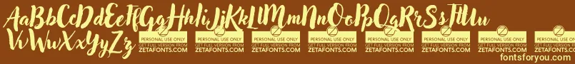 AdleryProTrial Font – Yellow Fonts on Brown Background