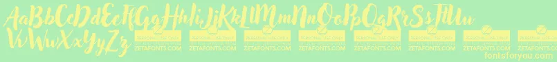 AdleryProTrial Font – Yellow Fonts on Green Background