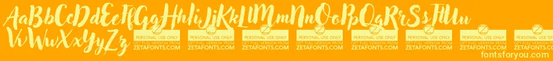 AdleryProTrial Font – Yellow Fonts on Orange Background