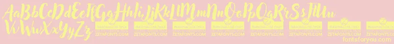 AdleryProTrial Font – Yellow Fonts on Pink Background