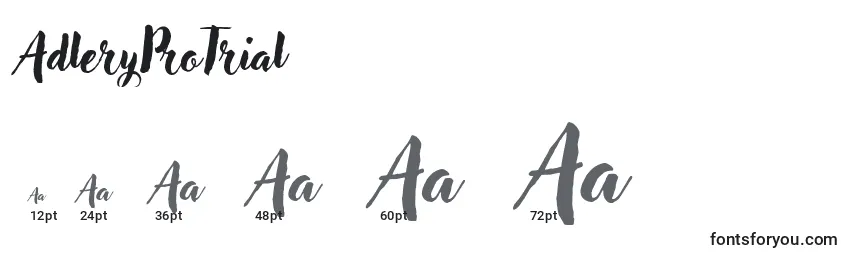 AdleryProTrial Font Sizes