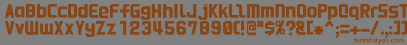 Hnkani Font – Brown Fonts on Gray Background