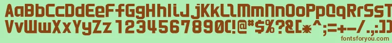 Hnkani Font – Brown Fonts on Green Background