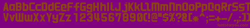 Hnkani Font – Brown Fonts on Purple Background