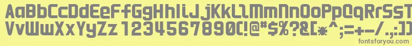 Hnkani Font – Gray Fonts on Yellow Background