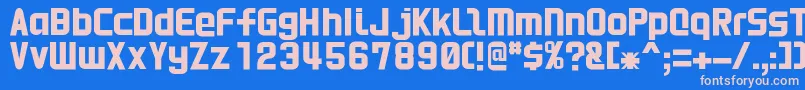 Hnkani Font – Pink Fonts on Blue Background