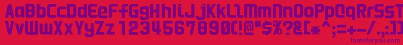 Hnkani Font – Purple Fonts on Red Background