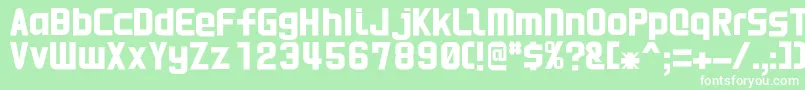 Hnkani Font – White Fonts on Green Background