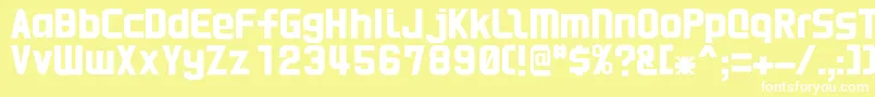 Hnkani Font – White Fonts on Yellow Background