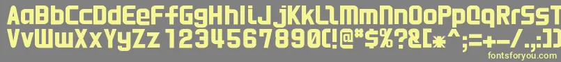 Hnkani Font – Yellow Fonts on Gray Background