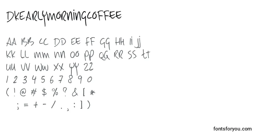 DkEarlyMorningCoffee Font – alphabet, numbers, special characters