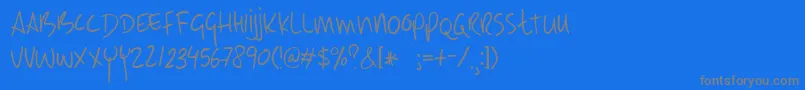 DkEarlyMorningCoffee Font – Gray Fonts on Blue Background