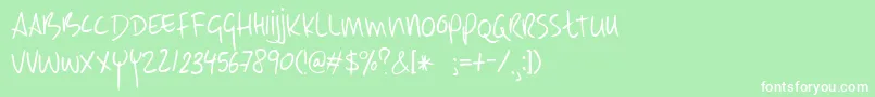 DkEarlyMorningCoffee Font – White Fonts on Green Background