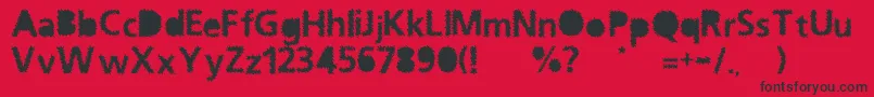 OceanNormal Font – Black Fonts on Red Background