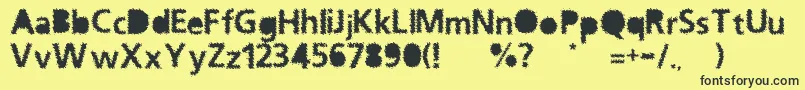 OceanNormal Font – Black Fonts on Yellow Background