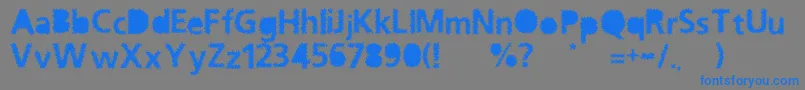 OceanNormal Font – Blue Fonts on Gray Background