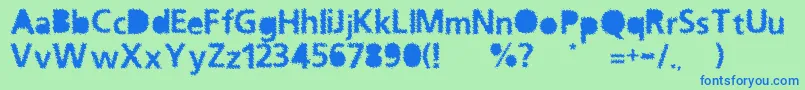 OceanNormal Font – Blue Fonts on Green Background