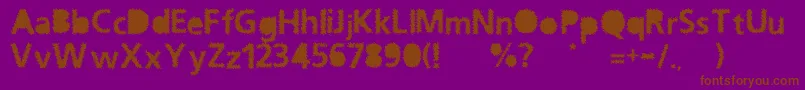 Fonte OceanNormal – fontes marrons em um fundo roxo