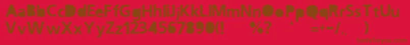 OceanNormal Font – Brown Fonts on Red Background