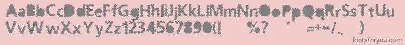 フォントOceanNormal – ピンクの背景に灰色の文字