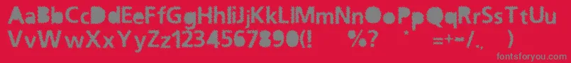 フォントOceanNormal – 赤い背景に灰色の文字