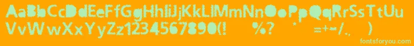 OceanNormal-fontti – vihreät fontit oranssilla taustalla