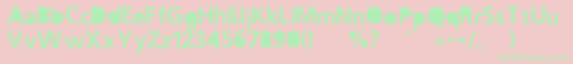 OceanNormal Font – Green Fonts on Pink Background